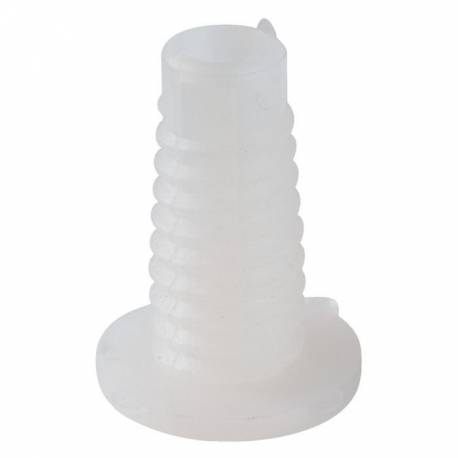 Tétine plastique filetée blanc pour flexible sanitaire blanc vendus par 2