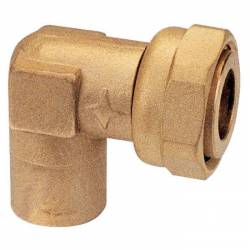 Raccord gaz coudé 90° écrou 15x21 tube 14