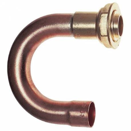 Raccord coudé 180° écrou 6x20 tube 22