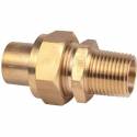 Raccord gaz 3 pièces filetage mâle sortie tube cuivre à souder