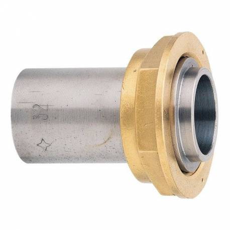 Raccord gaz à souder modèle droit joint plat écrou