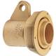 Raccord de gaz droit en laiton avec patte écrou 6/20 G4 sur tube Ø 22 mm
