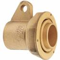 Raccord de gaz droit en laiton avec patte écrou 6/20 G4 sur tube Ø 22 mm