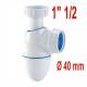 siphon d'évier modèle easyphon 1''1/2 marque NICOLL 0224286