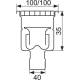 siphon de sol en inox 100 x 100 de marque ACO