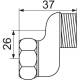2 raccords sanitaire excentré de 26 mm mâle femelle écrou tournant