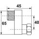 2 raccords sanitaire excentration de 40 mm mâle femelle écrou tournant