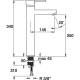 Mitigeur haut de lavabo alimentation M 10 x 100 - F 3/8”