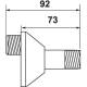 Raccord sanitaire excentration mâle mâle 12.5 mm