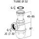 Siphon à culot pour lavabo / bidet avec hauteur réglable de marque Nicoll
