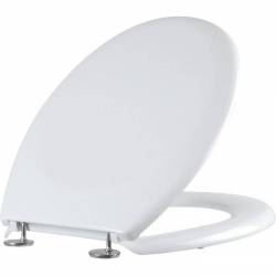 Abattant de WC thermodur avec charnières inox Terra 300 blanc