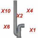 siphon PVC gain de place pour machine à laver siphon REGIPLAST