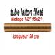 tube en laiton longueur de 50 cm filetage 1/2" 15x21