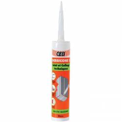 Mastic silicone pour joints et collages Gebsicone S de GEB 310 ml