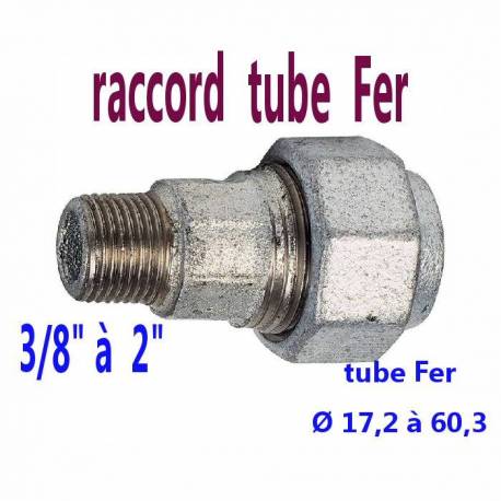 raccord fer HUOT GEBO filetage Mâle raccord femelle tube fer