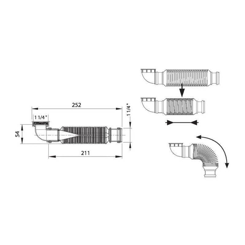 Siphon Gain de place Blanc WIRQUIN - Oskab