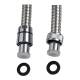 Accessoire sanitaire flexible de douche en inox double agrafage
