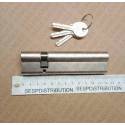 cylindre EXEM 30X90 5 goupilles NICKELE avec 3 clés et 1 une vis 60 mm